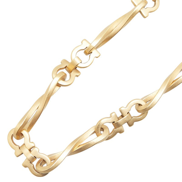 サルヴァトーレフェラガモ ガンチーニ チェーン ネックレス ゴールド メッキ レディース Salvatore Ferragamo 【中古】