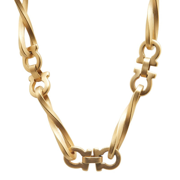 サルヴァトーレフェラガモ ガンチーニ チェーン ネックレス ゴールド メッキ レディース Salvatore Ferragamo 【中古】