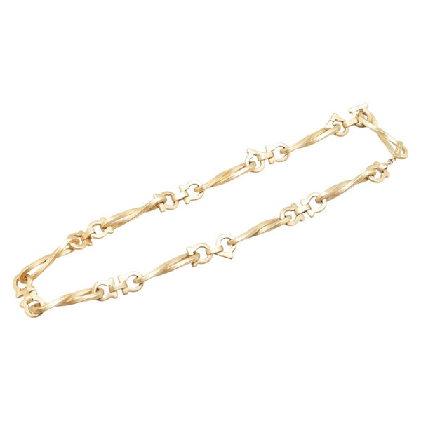 サルヴァトーレフェラガモ ガンチーニ チェーン ネックレス ゴールド メッキ レディース Salvatore Ferragamo 【中古】