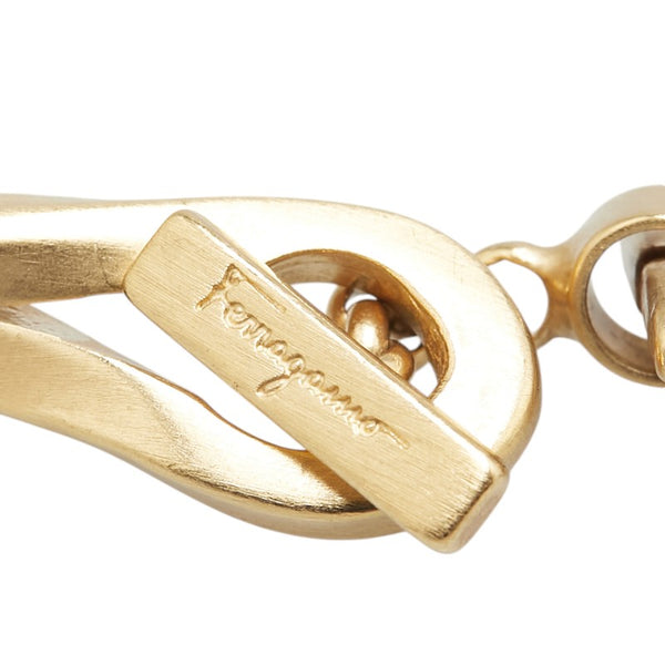 サルヴァトーレフェラガモ ガンチーニ チェーン ネックレス ゴールド メッキ レディース Salvatore Ferragamo 【中古】