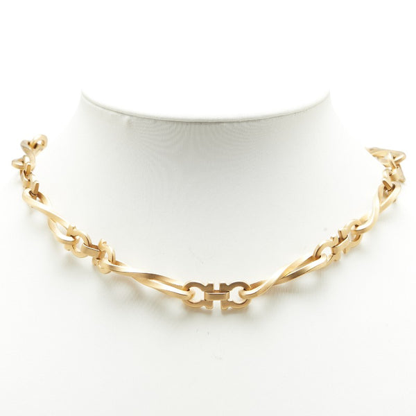 サルヴァトーレフェラガモ ガンチーニ チェーン ネックレス ゴールド メッキ レディース Salvatore Ferragamo 【中古】