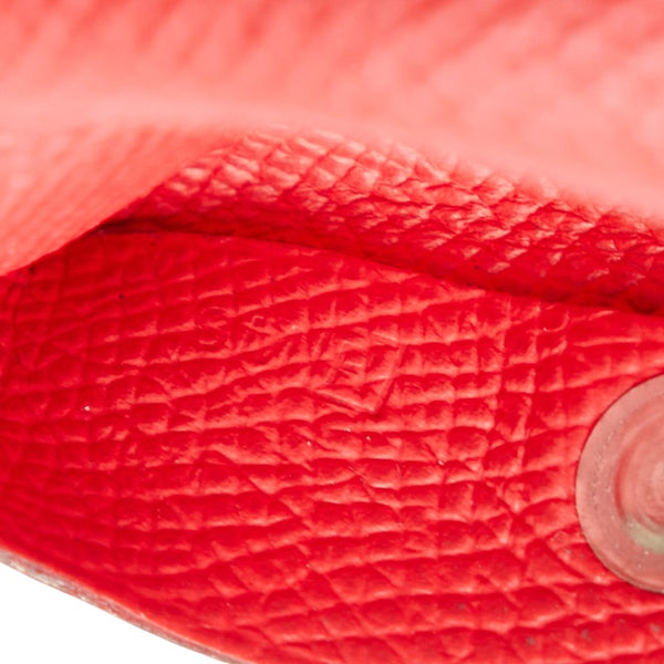 エルメス バスティア コインケース 小銭入れ ルージュカザック ヴォーエプソン レディース HERMES 【中古】