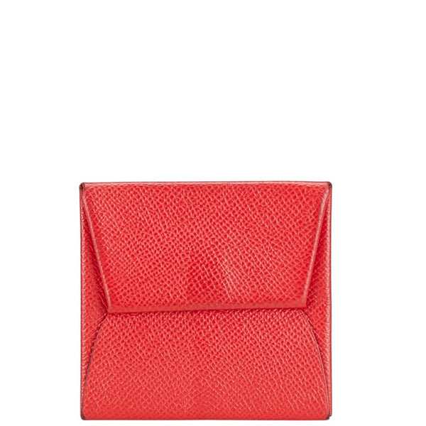 エルメス バスティア コインケース 小銭入れ ルージュカザック ヴォーエプソン レディース HERMES 【中古】