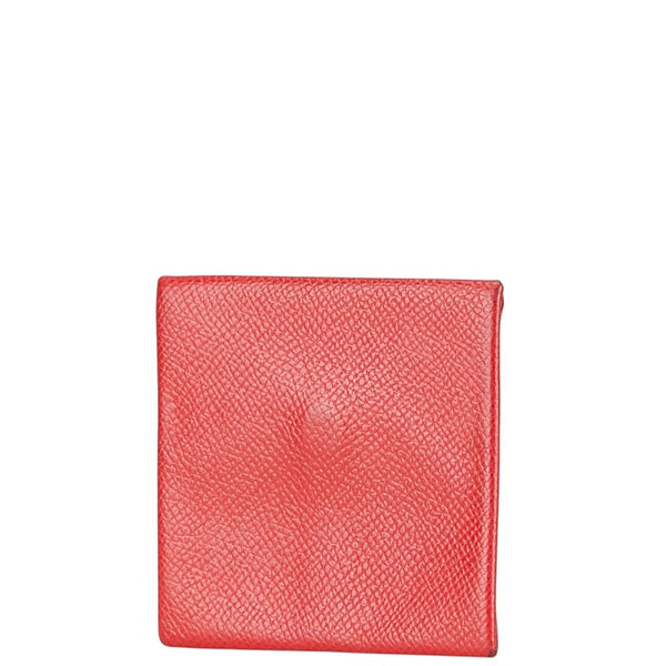 エルメス バスティア コインケース 小銭入れ ルージュカザック ヴォーエプソン レディース HERMES 【中古】