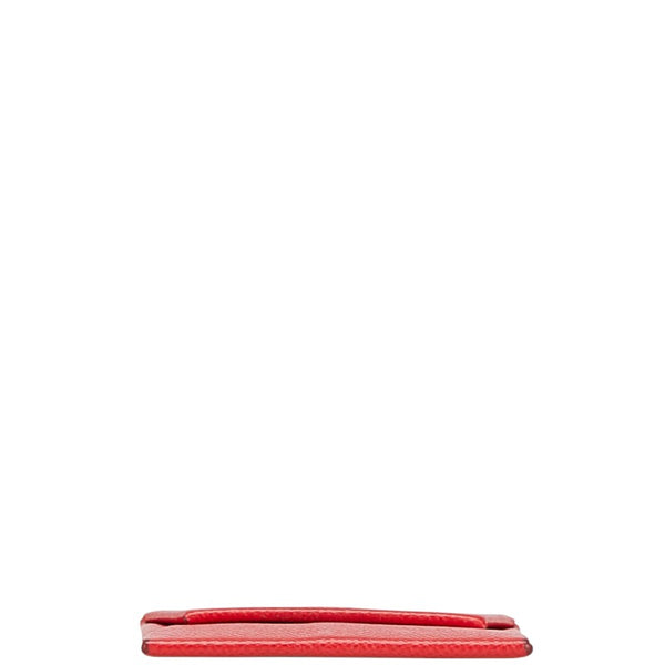 エルメス バスティア コインケース 小銭入れ ルージュカザック ヴォーエプソン レディース HERMES 【中古】