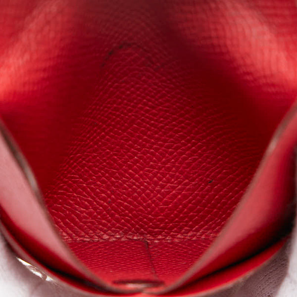 エルメス バスティア コインケース 小銭入れ ルージュカザック ヴォーエプソン レディース HERMES 【中古】