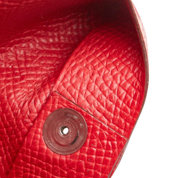 エルメス バスティア コインケース 小銭入れ ルージュカザック ヴォーエプソン レディース HERMES 【中古】