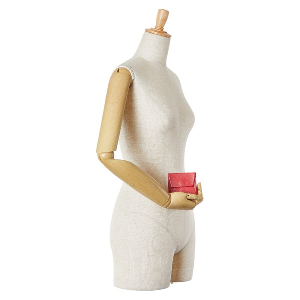 エルメス バスティア コインケース 小銭入れ ルージュカザック ヴォーエプソン レディース HERMES 【中古】