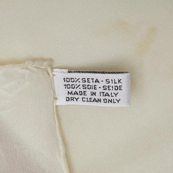 シャネル ココマーク スカーフ ホワイト マルチカラー シルク レディース CHANEL 【中古】