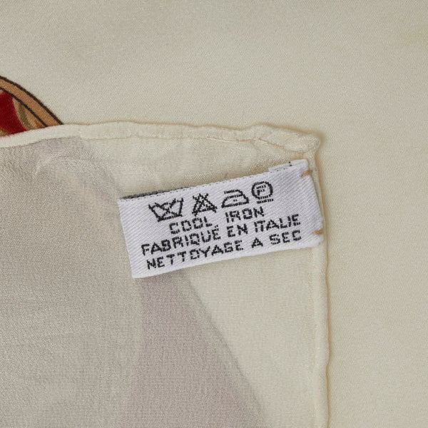 シャネル ココマーク スカーフ ホワイト マルチカラー シルク レディース CHANEL 【中古】