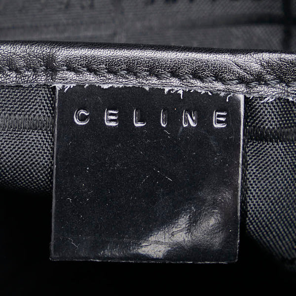セリーヌ マカダム リュック バックパック ブラウン ブラック エナメル レザー レディース CELINE 【中古】