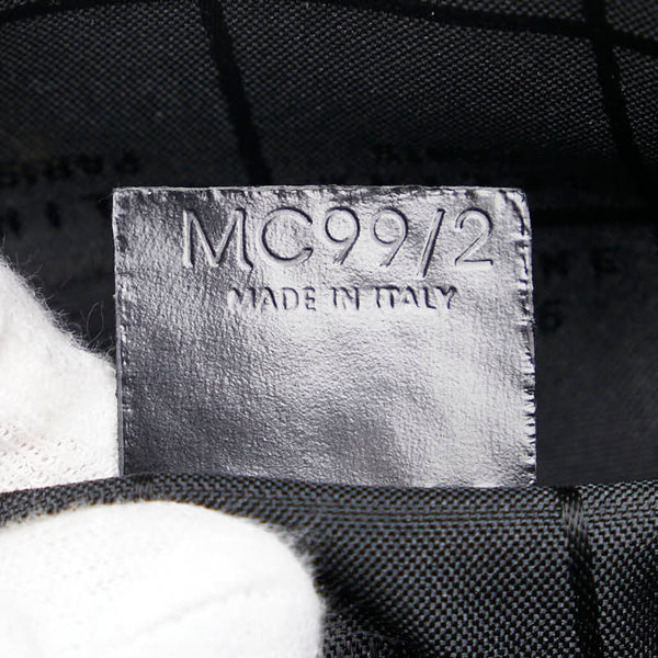 セリーヌ マカダム リュック バックパック ブラウン ブラック エナメル レザー レディース CELINE 【中古】
