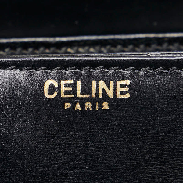 セリーヌ トリオンフ ショルダーバッグ ブラック レザー レディース CELINE 【中古】