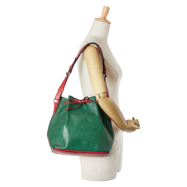 ルイ ヴィトン エピ プチ ノエ バイカラー ショルダーバッグ M44147 グリーン レッド レザー レディース LOUIS VUITTON 【中古】