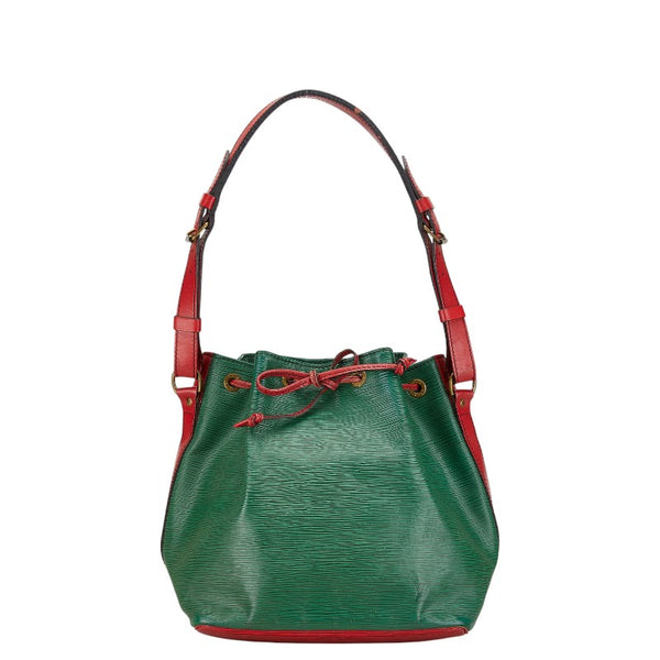 ルイ ヴィトン エピ プチ ノエ バイカラー ショルダーバッグ M44147 グリーン レッド レザー レディース LOUIS VUITTON 【中古】