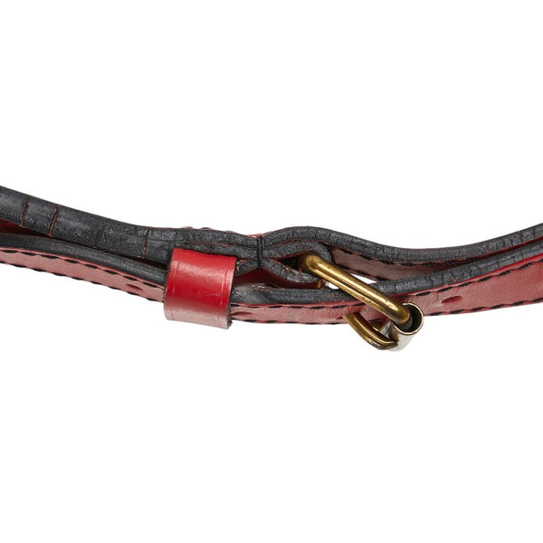 ルイ ヴィトン エピ プチ ノエ バイカラー ショルダーバッグ M44147 グリーン レッド レザー レディース LOUIS VUITTON 【中古】