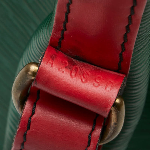ルイ ヴィトン エピ プチ ノエ バイカラー ショルダーバッグ M44147 グリーン レッド レザー レディース LOUIS VUITTON 【中古】