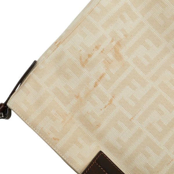 フェンディ ズッカ ワンショルダーバッグ 26727 ベージュ ブラウン キャンバス レザー レディース FENDI 【中古】