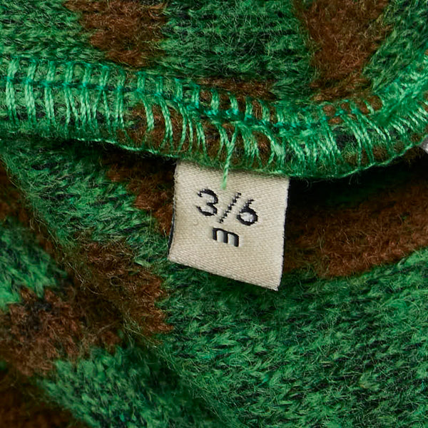 グッチ ジャンボGG ロンパース サイズ:3/6 グリーン ブラウン マルチカラー ポリエステル ウール レディース GUCCI 【中古】