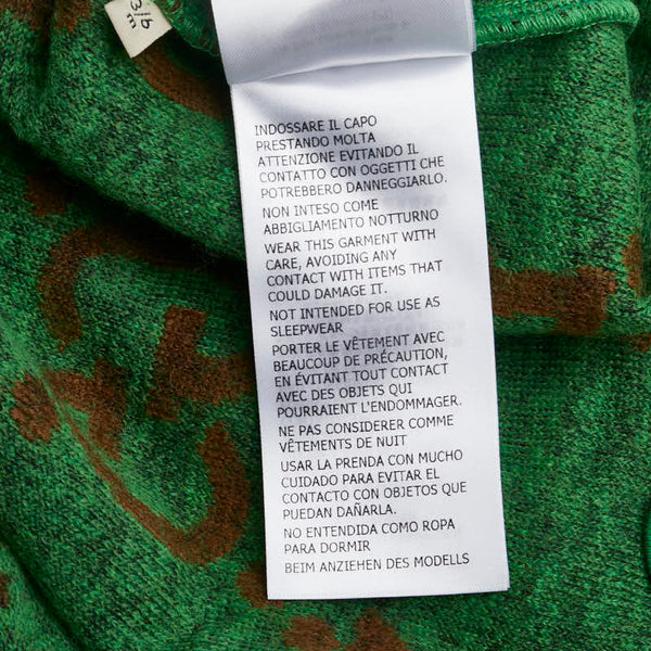 グッチ ジャンボGG ロンパース サイズ:3/6 グリーン ブラウン マルチカラー ポリエステル ウール レディース GUCCI 【中古】