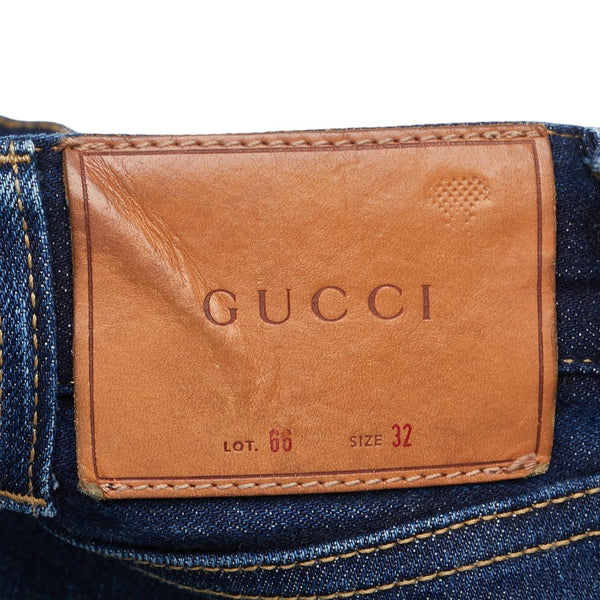 グッチ タイガー デニムパンツ サイズ：32 ブルー デニム レディース GUCCI 【中古】