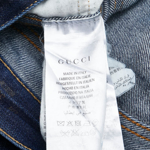 グッチ タイガー デニムパンツ サイズ：32 ブルー デニム レディース GUCCI 【中古】
