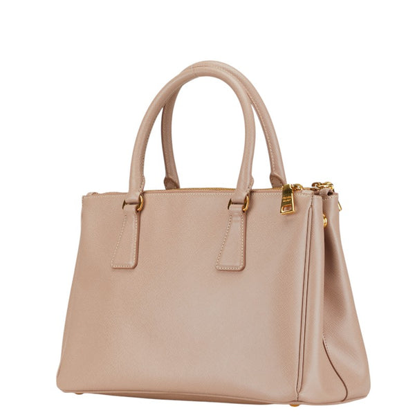 プラダ 三角ロゴプレート ガレリア ハンドバッグ ショルダーバッグ 2WAY ピンク サフィアーノ レディース PRADA 【中古】