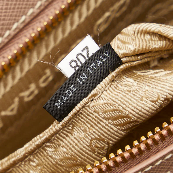 プラダ 三角ロゴプレート ガレリア ハンドバッグ ショルダーバッグ 2WAY ピンク サフィアーノ レディース PRADA 【中古】