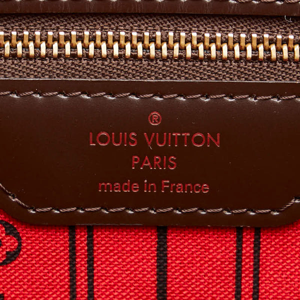 ルイ ヴィトン ダミエ ネヴァーフルMM トートバッグ ショルダーバッグ N41358 エベヌ ブラウン PVC レザー レディース LOUIS VUITTON 【中古】