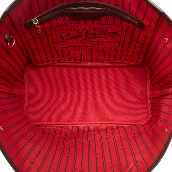 ルイ ヴィトン ダミエ ネヴァーフルMM トートバッグ ショルダーバッグ N41358 ブラウン PVC レザー レディース LOUIS VUITTON 【中古】
