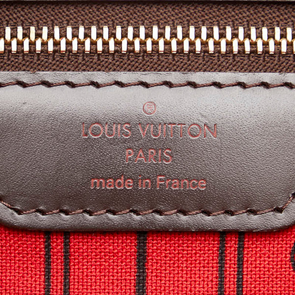 ルイ ヴィトン ダミエ ネヴァーフルMM トートバッグ ショルダーバッグ N41358 ブラウン PVC レザー レディース LOUIS VUITTON 【中古】