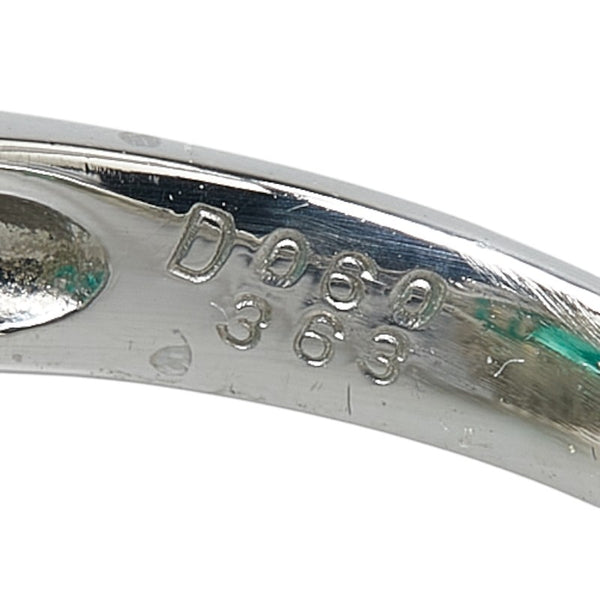 Pt900 プラチナ エメラルド3.63ct ダイヤ0.60ct リング 指輪 レディース 10.5号 【中古】
