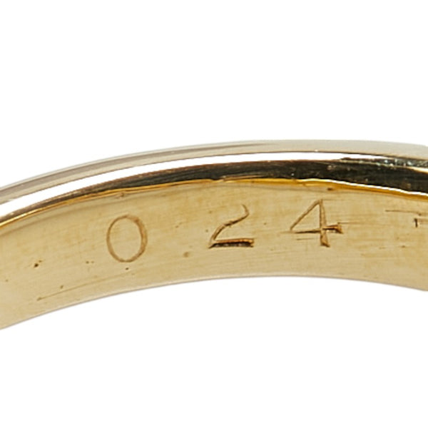 K18YG イエローゴールド ダイヤ0.24ct リング 指輪 レディース 10.5号 【中古】