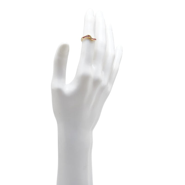 K18YG イエローゴールド ルビー0.37ct リング 指輪 レディース 10号 【中古】
