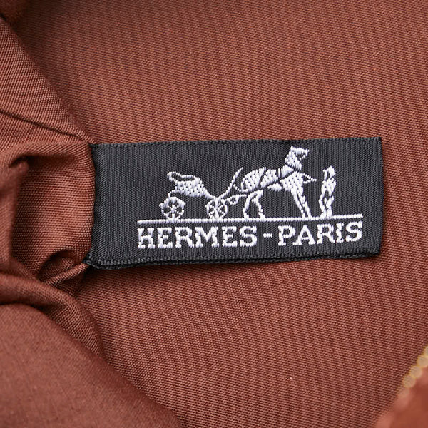 エルメス フールトゥ ポルトドキュマン ビジネスバッグ ドキュメントケース ブラウン ネイビー キャンバス レディース HERMES 【中古】