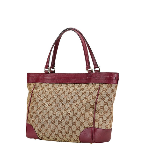グッチ GGキャンバス メイフェア トートバッグ ハンドバッグ 257061 ベージュ ブラウン ピンク キャンバス レザー レディース GUCCI 【中古】