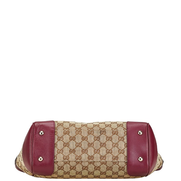 グッチ GGキャンバス メイフェア トートバッグ ハンドバッグ 257061 ベージュ ブラウン ピンク キャンバス レザー レディース GUCCI 【中古】