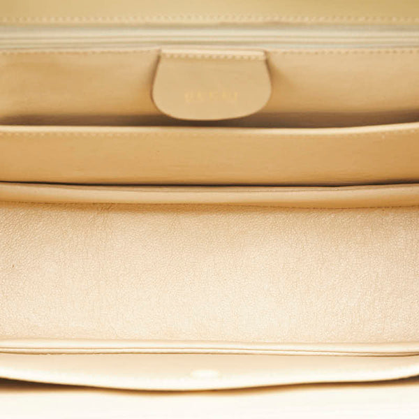 グッチ バンブー ハンドバッグ 000.01.0633 ベージュ レザー レディース GUCCI 【中古】