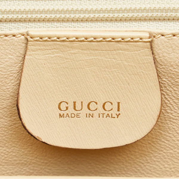 グッチ バンブー ハンドバッグ 000.01.0633 ベージュ レザー レディース GUCCI 【中古】