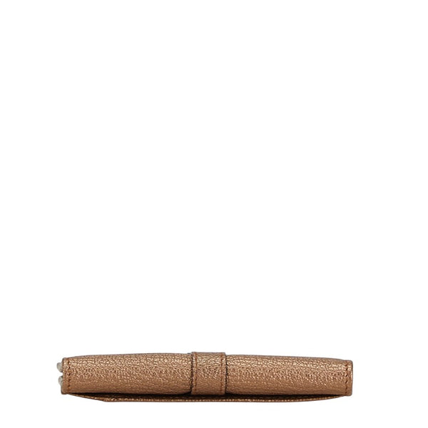 サルヴァトーレフェラガモ カードケース パスケース ブラウン レザー レディース Salvatore Ferragamo 【中古】