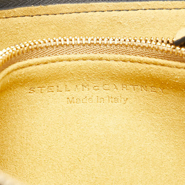 ステラマッカートニー パンチングロゴ ラウンドファスナー 長財布 ブラック レザー レディース Stella McCartney 【中古】