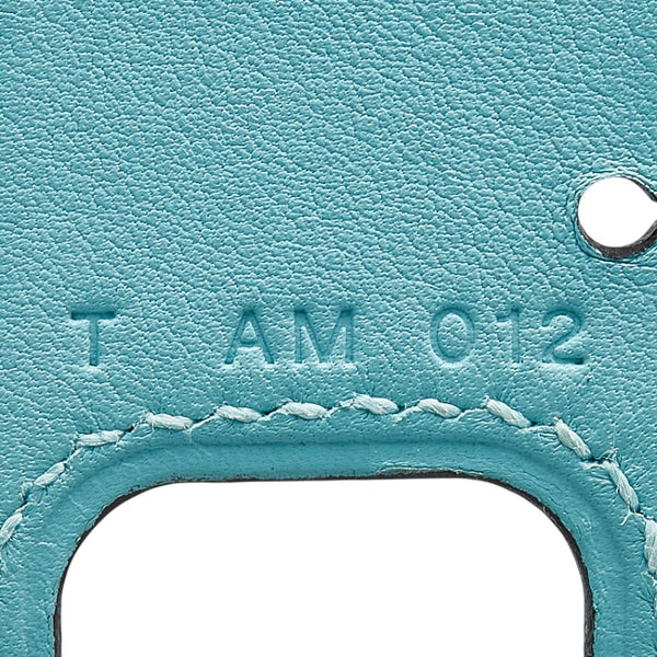 エルメス ドリンク イヤホンホルダー ブルー系 スイフト レディース HERMES 【中古】