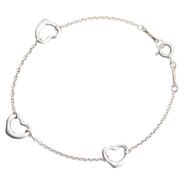 ティファニー スリー オープンハート ブレスレット SV925 シルバー レディース TIFFANY&Co. 【中古】