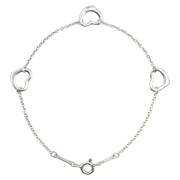 ティファニー スリー オープンハート ブレスレット SV925 シルバー レディース TIFFANY&Co. 【中古】