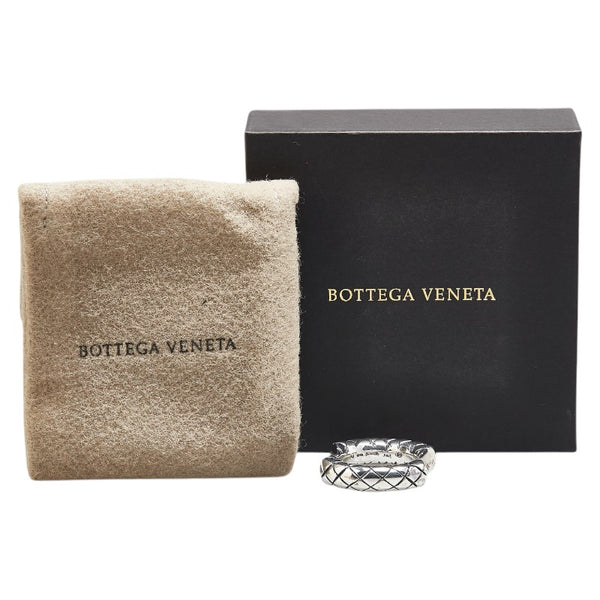 ボッテガヴェネタ イントレチャート リング 指輪 SV925 シルバー メンズ BOTTEGAVENETA 【中古】