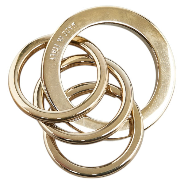 ブルガリ ブルガリブルガリ 3連 キーリング 35277 ゴールド ホワイト メッキ レディース BVLGARI 【中古】