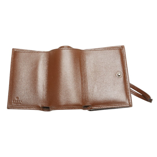 グッチ × BALENCIAGA バレンシアガ GGキャンバス ザ ハッカー プロジェクト ネオ クラシック ウォレット 三つ折り財布 コンパクトウォレット 681708 ベージュ ブラウン キャンバス レザー レディース GUCCI 【中古】