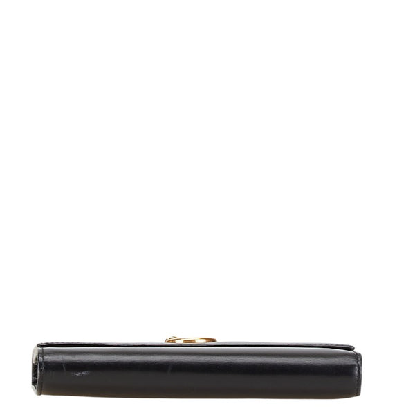 カルティエ パンテール パンサー 三つ折り財布 L3000210 ブラック レザー レディース CARTIER 【中古】