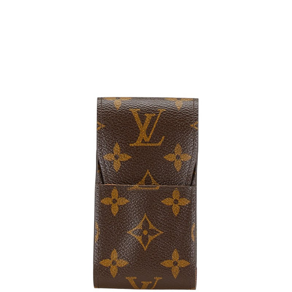 ルイ ヴィトン モノグラム エテュイ シガレット シガレットケース M63024 ブラウン PVC レザー レディース LOUIS VUITTON 【中古】