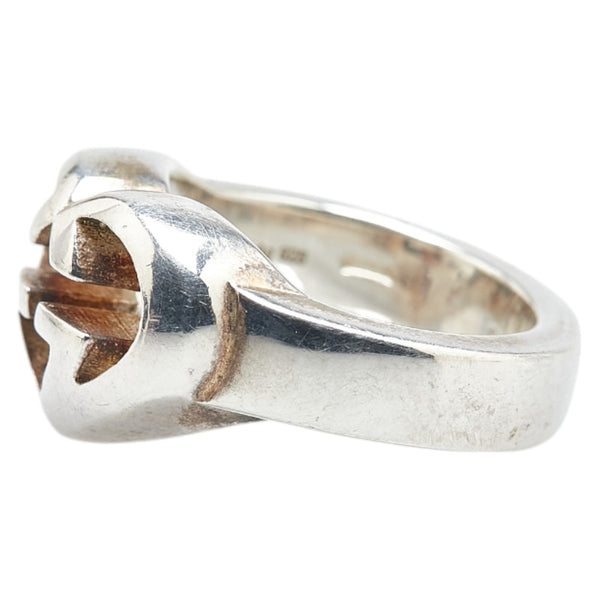 グッチ インターロッキング ラブリーハート リング 指輪 SV925 シルバー レディース GUCCI 【中古】